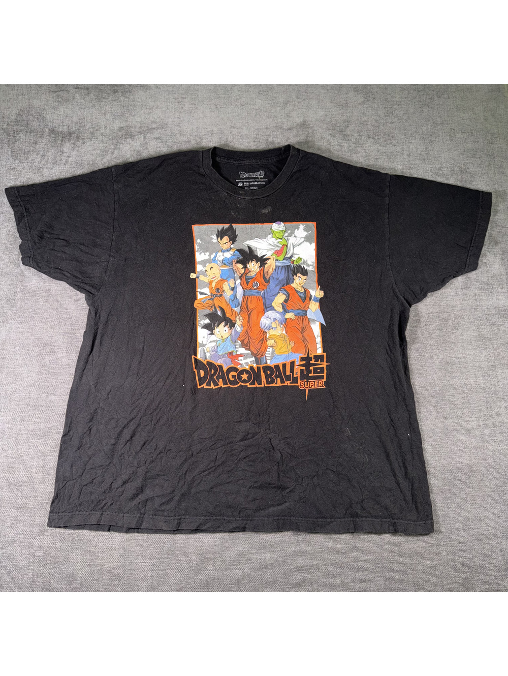 Dragon Ball Super Black Graphic T-Shirt 2XL Cotton Made in Mexico